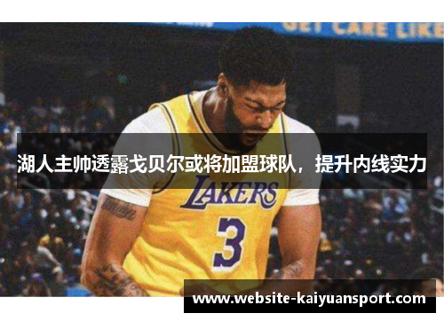 湖人主帅透露戈贝尔或将加盟球队，提升内线实力